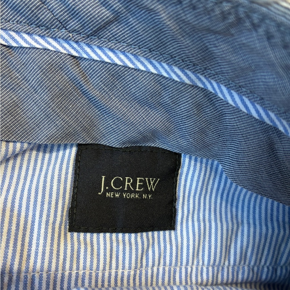 J. Crew Men’s Blue & White Pinstripe Pants, Classic Fit, Size 34 x 30, Cotton - Picture 10 of 10